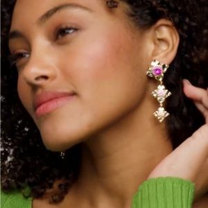 Kendra Scott Lily Mix 14K Gold Over Brass
Statement Earrings - Pink or Blue NWT